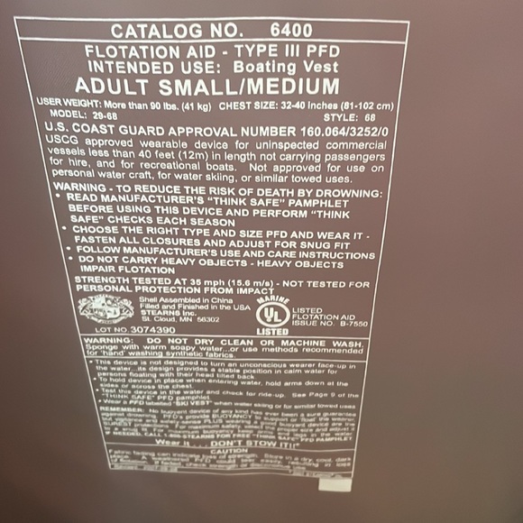 Life Vests Flotation Devices Boat Water Skiing Fishing Water Sports - Picture 13 of 15